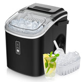 SIMZLIFE Portable Ice Maker Machine – 26.5 lbs/Day | 9 Ice Cubes in 6 Minutes | Auto-Cleaning Countertop Ice Maker with Basket & Scoop