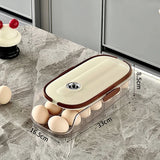 Refrigerator Egg Organizer – 1PCS Sliding Automatic Egg Roller Storage Carton