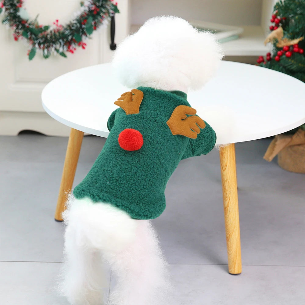 Christmas Pet Dog Winter Warm Hoodie –  Coat for Chihuahua, Puppy Outfit, French Bulldog