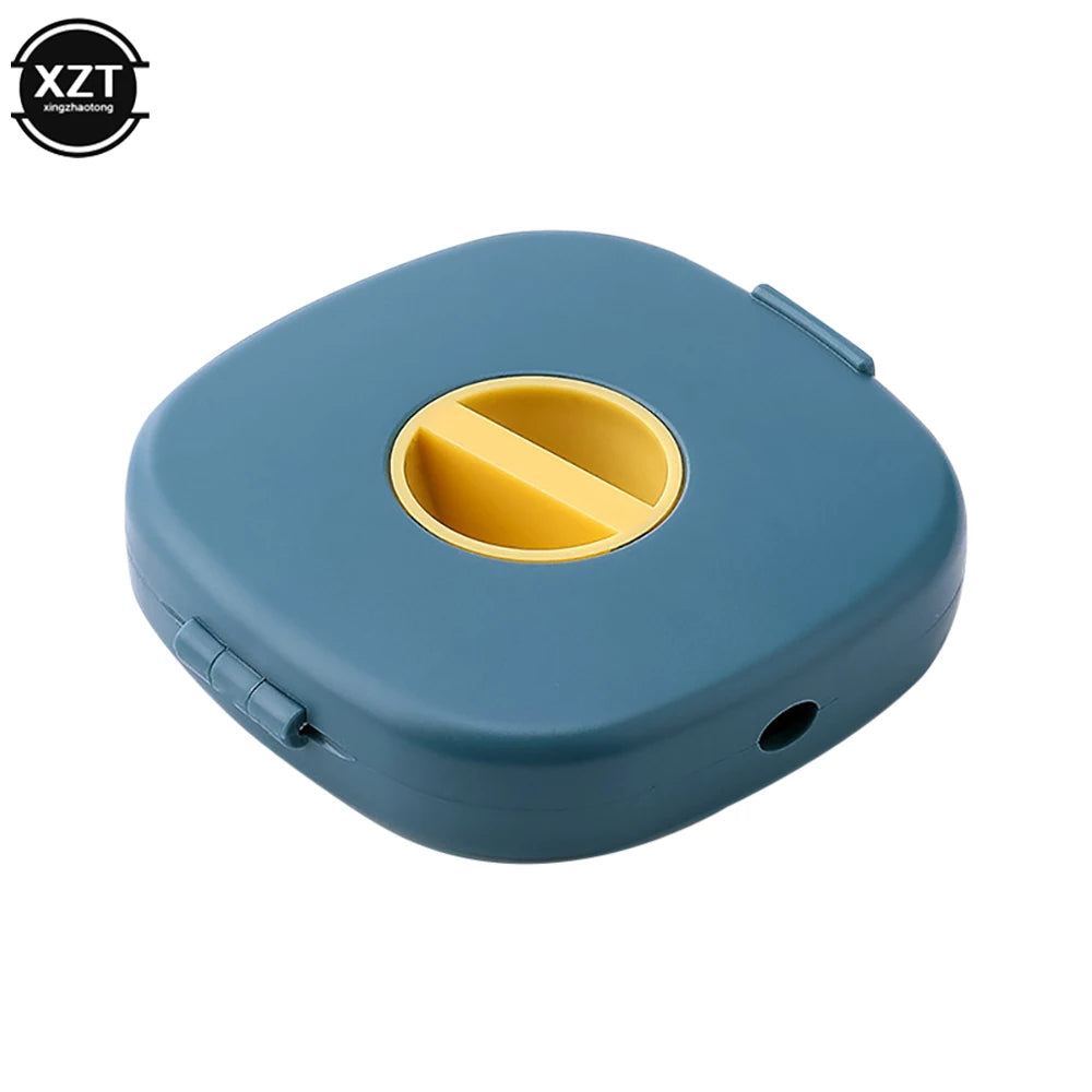 Rotating Cable Organizer & Winder Box – Portable Wire & Cord Storage with Phone Holder
