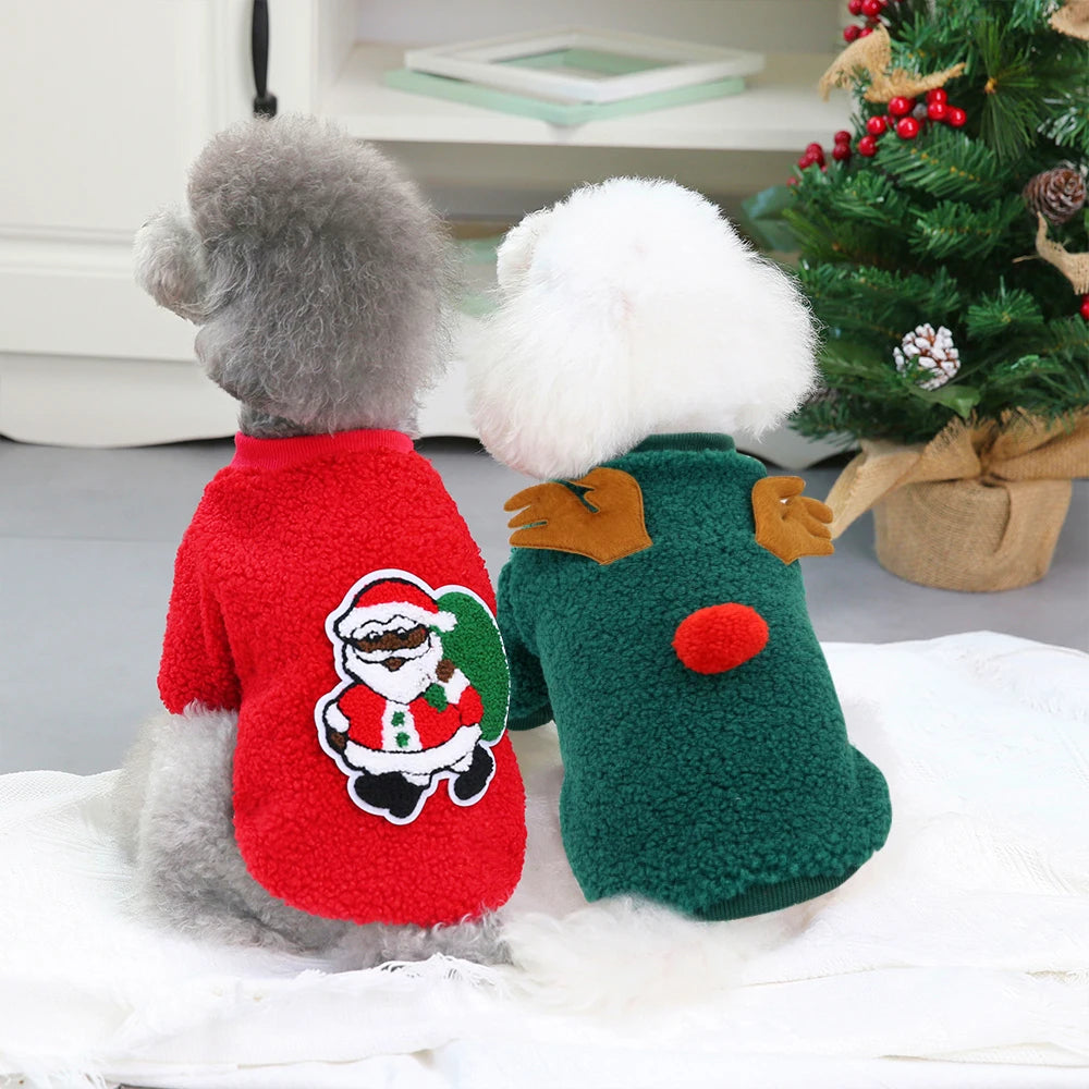 Christmas Pet Dog Winter Warm Hoodie –  Coat for Chihuahua, Puppy Outfit, French Bulldog