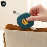 Rotating Cable Organizer & Winder Box – Portable Wire & Cord Storage with Phone Holder