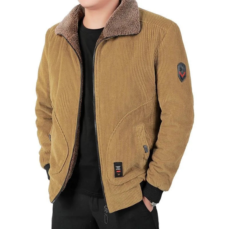 Men’s 2025 Winter Velvet-Thickened Corduroy Jacket