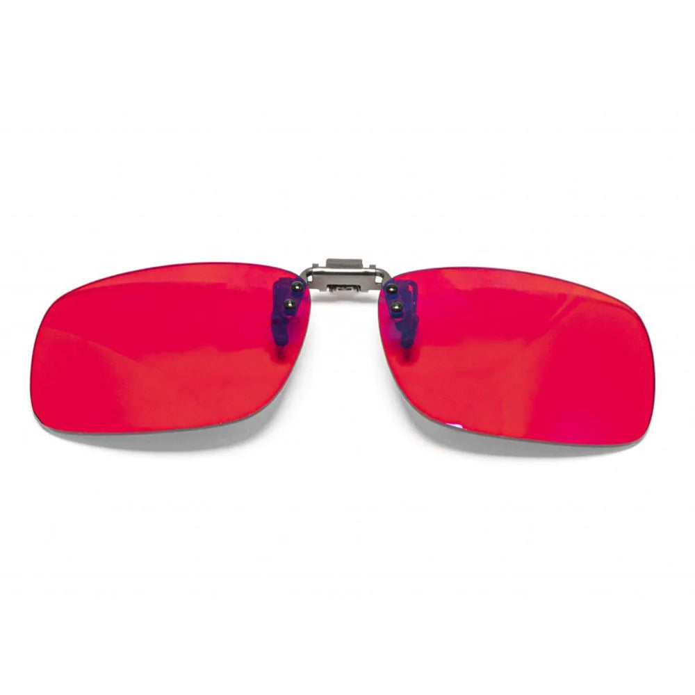 Clip-On Blue Light Blocking Glasses – 100% Red Lens Anti-Fatigue Detachable Filter for Gaming & Computer Use
