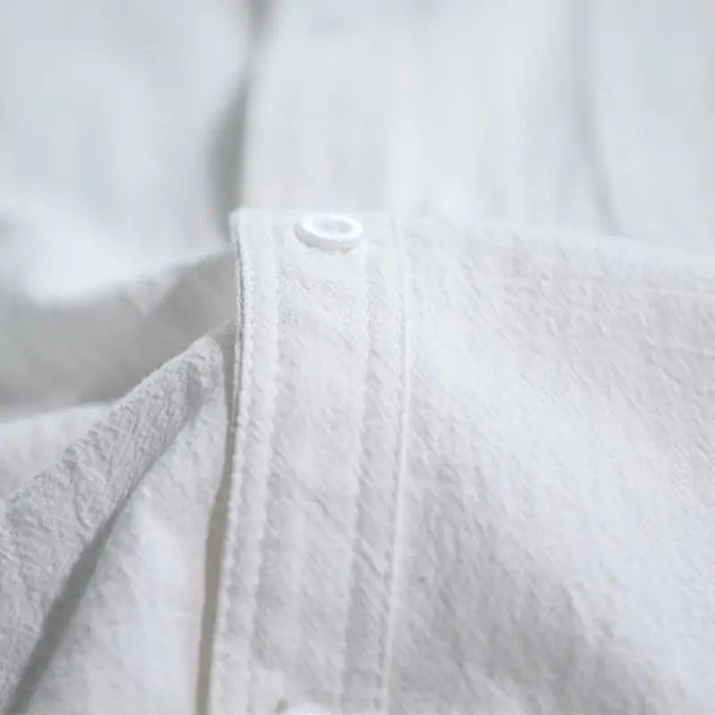 White Linen Cotton Half Sleeve Men’s Shirt