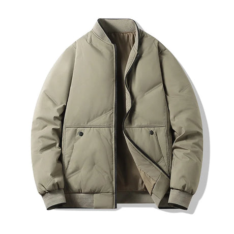 Men's Jacket  Autumn Winter Thickened Warm Comfortable Breathable Casual Coat Outdoor Solid Color Windproof Zippered Jacket