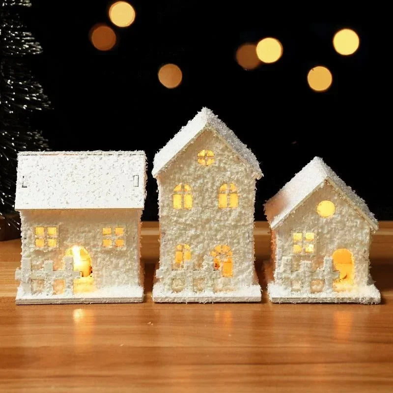 Christmas LED Snowflake House Decoration – Light-Up Mini Christmas Home Ornament | Festive Holiday Decor for Tables & Shelves