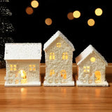 Christmas LED Snowflake House Decoration – Light-Up Mini Christmas Home Ornament | Festive Holiday Decor for Tables & Shelves
