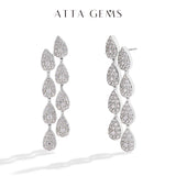 Luxury VVS1 Moissanite Diamond Earrings for Women – 925 Sterling Silver