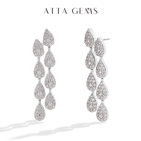 Luxury VVS1 Moissanite Diamond Earrings for Women – 925 Sterling Silver