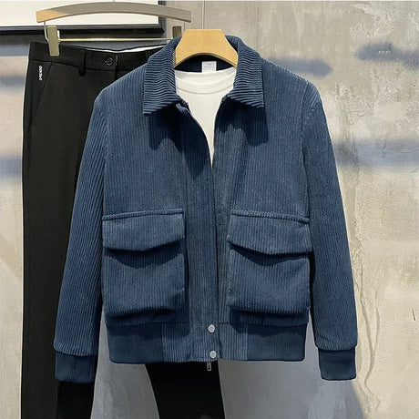 Trendy Men’s Corduroy Jacket – Korean Fashion Casual Coat