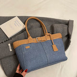 Large Capacity Women’s Denim Retro Tote