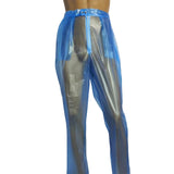 Haian Men's Transparent Straight Cut Club Pants Mens Jeans