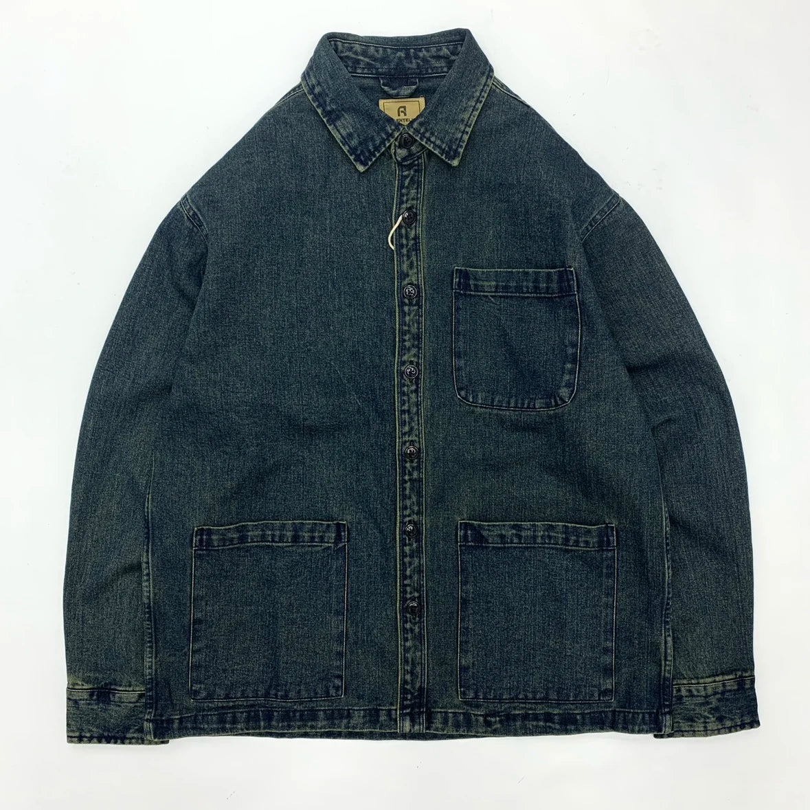 Men’s Workwear Denim Jacket – Japan Retro Multi-Pocket Loose Fit Shirt Jacket for Autumn & Winter | Unisex European & American Streetwear