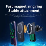 Car Phone Holder 30W Magnetic Wireless Charger for iPhone