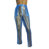 Haian Men's Transparent Straight Cut Club Pants Mens Jeans