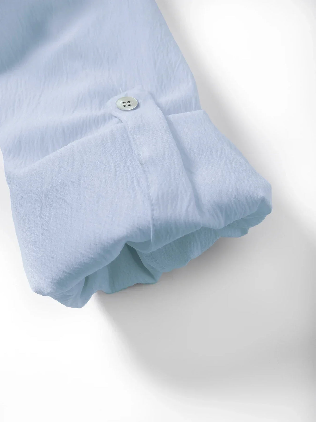 Men’s Classic Casual Stand-Up Collar V-Neck Long Sleeve Shirt