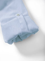 Men’s Classic Casual Stand-Up Collar V-Neck Long Sleeve Shirt