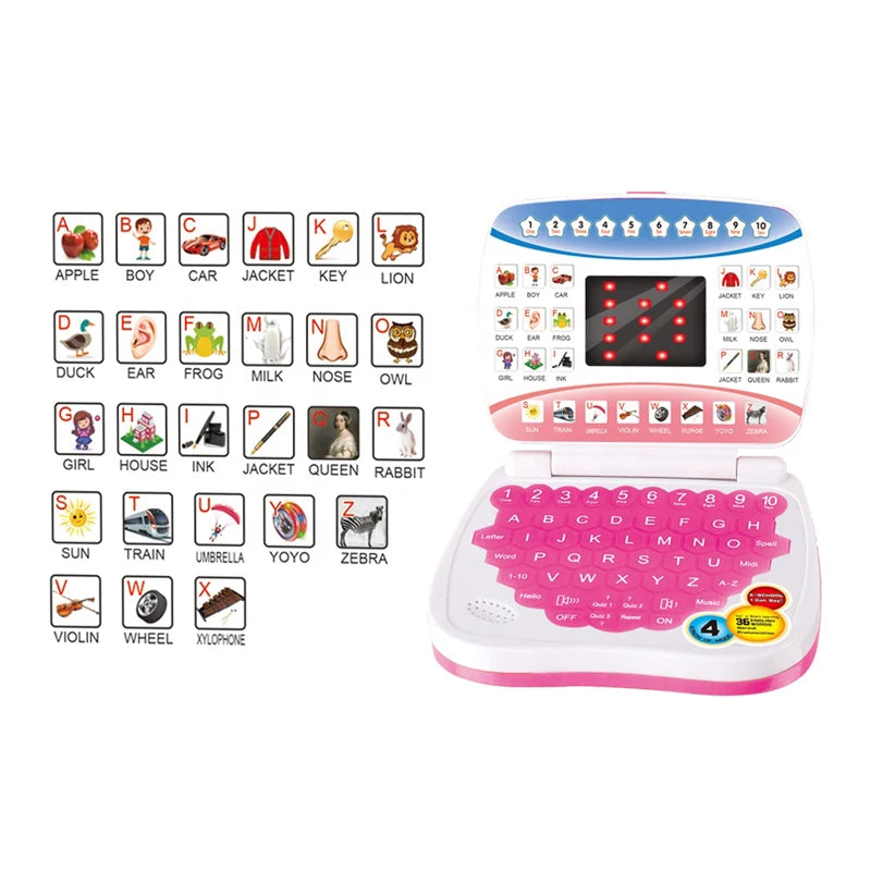 Interactive Preschool Learning Laptop Toy