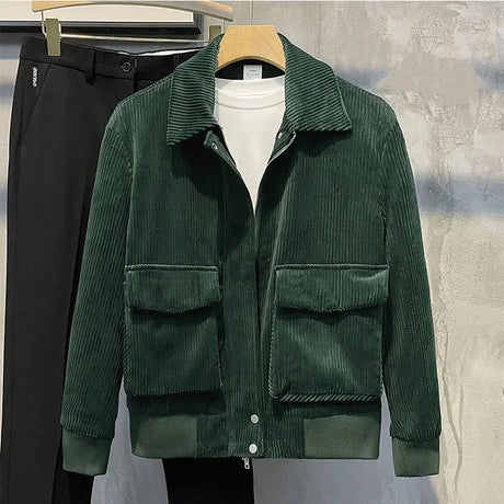 Trendy Men’s Corduroy Jacket – Korean Fashion Casual Coat