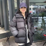Women’s Winter Parka 2025 – Thick Down Cotton Hooded Coat | Warm Padded Short Jacket for Cold Weather