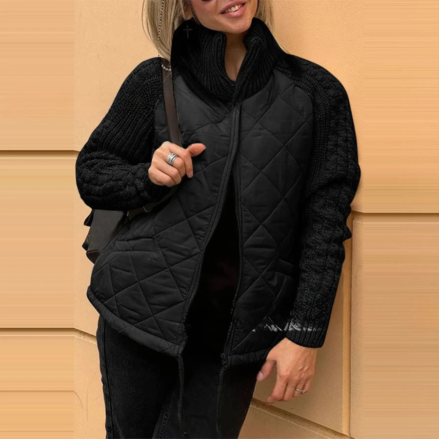 Women’s Full Sleeve Zip-Up Padded Coat | Warm Winter Jacket