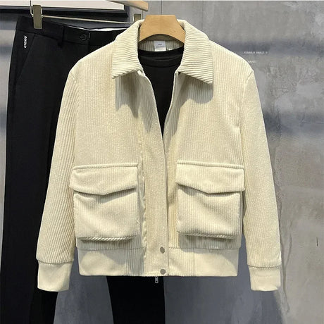 Trendy Men’s Corduroy Jacket – Korean Fashion Casual Coat