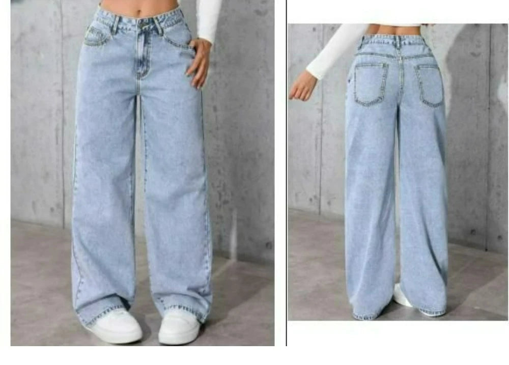 Women’s Wide-Leg Straight Denim Jeans