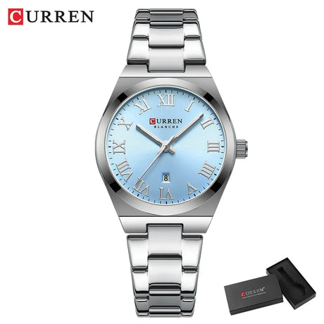 Women’s Small Face Watch – Stainless Steel Analog Quartz Watch with Calendar | Waterproof Ladies Wristwatch