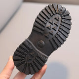 Kids Winter Leather Short Boots