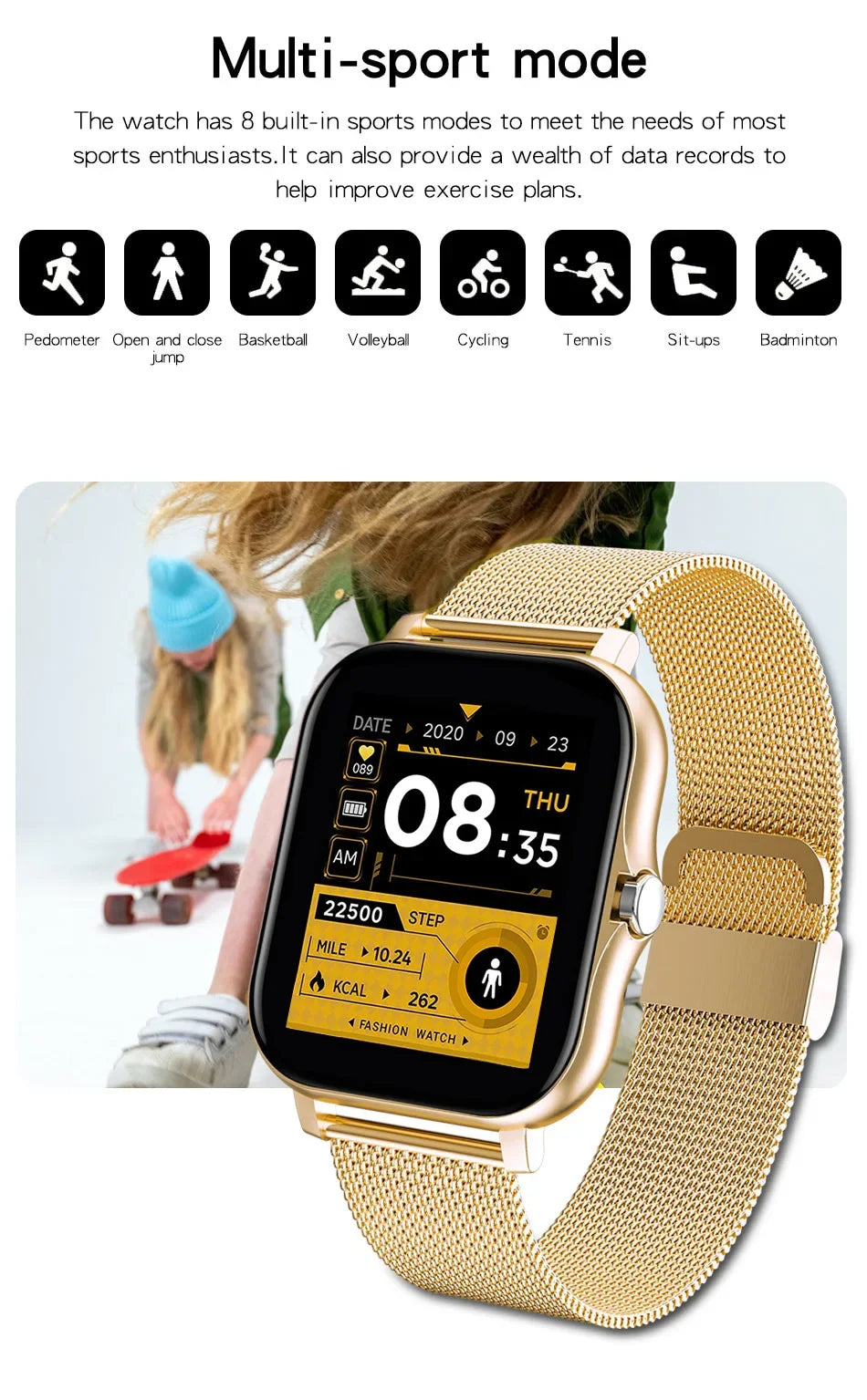 1.44" Full Touch Smart Watch for Android Phones