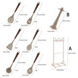 8PCS Silicone Kitchen Utensil Set – Heat-Resistant Cooking Tools with Storage Rack