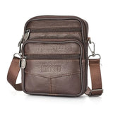 Trendy Men's Genuine Leather Crossbody Multifunctional Shoulder Bag