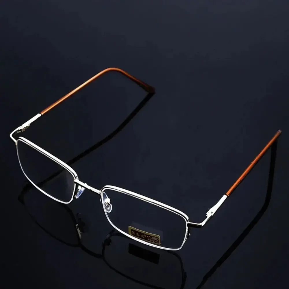 Real Glass Lens Reading Glasses – Square Full Frame HD Presbyopic Eyewear | Anti-Scratch Unisex Readers
