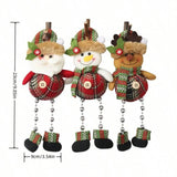Christmas Tree Decorations – Plush Hanging Ornaments | Santa Claus, Snowman & Reindeer Holiday Party Home Décor