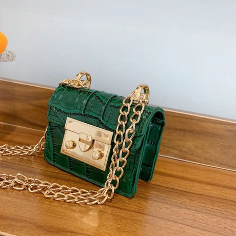 PU Mini Handbag for Women | Chain Shoulder Bag, Cute Small Tote & Coin Pouch