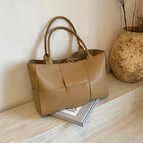 Woven Large Capacity Women’s Luxury Tote