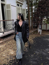 Y2K Lace Sheer Long Sleeve Blouse