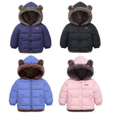 Kids Winter Thick Hooded Jacket – Boys & Girls Padded Fleece Warm Coat | Children’s Cotton Outerwear Cashmere Snowsuit