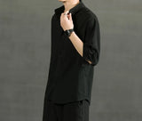 White Linen Cotton Half Sleeve Men’s Shirt