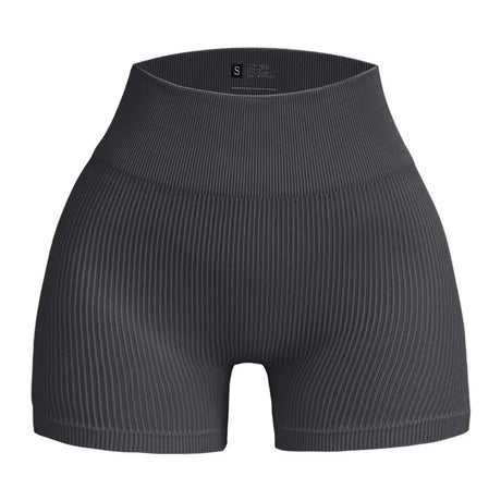 Ribbed Yoga Shorts for Women – High Waist Shaping Sportswear