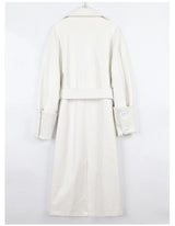 Lautaro Long Leather Trench Coat – Oversized Fall Streetwear for Women