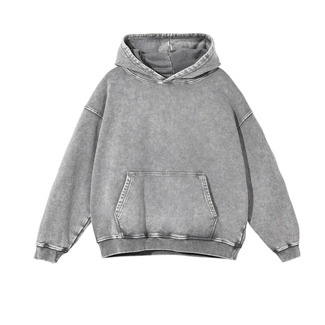 Vintage Washed Hoodie – Unisex Retro Streetwear Pullover