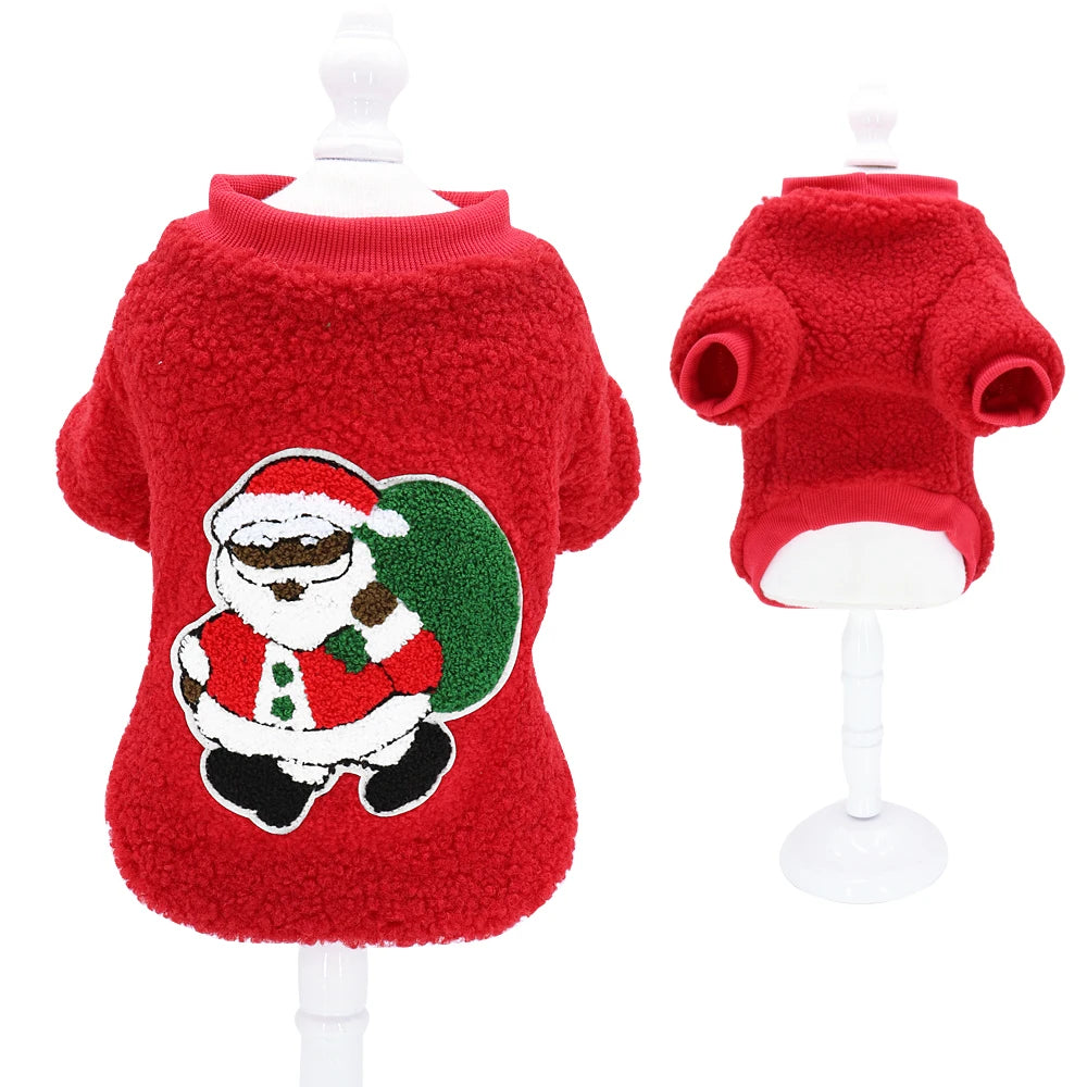 Christmas Pet Dog Winter Warm Hoodie –  Coat for Chihuahua, Puppy Outfit, French Bulldog