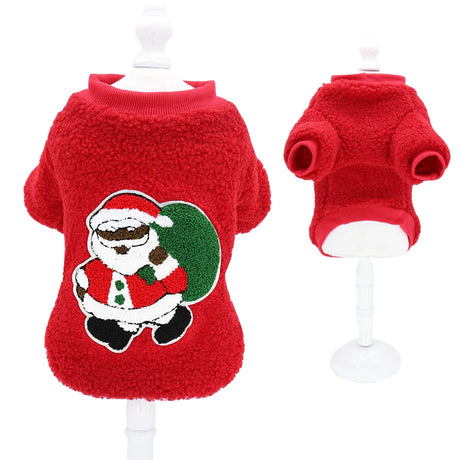 Christmas Pet Dog Winter Warm Hoodie –  Coat for Chihuahua, Puppy Outfit, French Bulldog