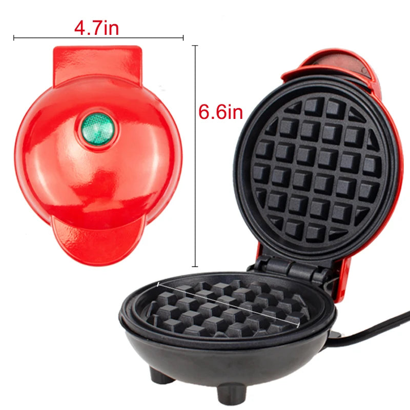 Electric Mini Color Waffle Maker Machine – Compact Breakfast & Dessert Maker for Kid