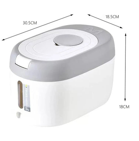 XIAOGUI 5KG/10KG Rice Dispenser – Airtight Kitchen Storage Container for Rice, Cereal & Dry Foods