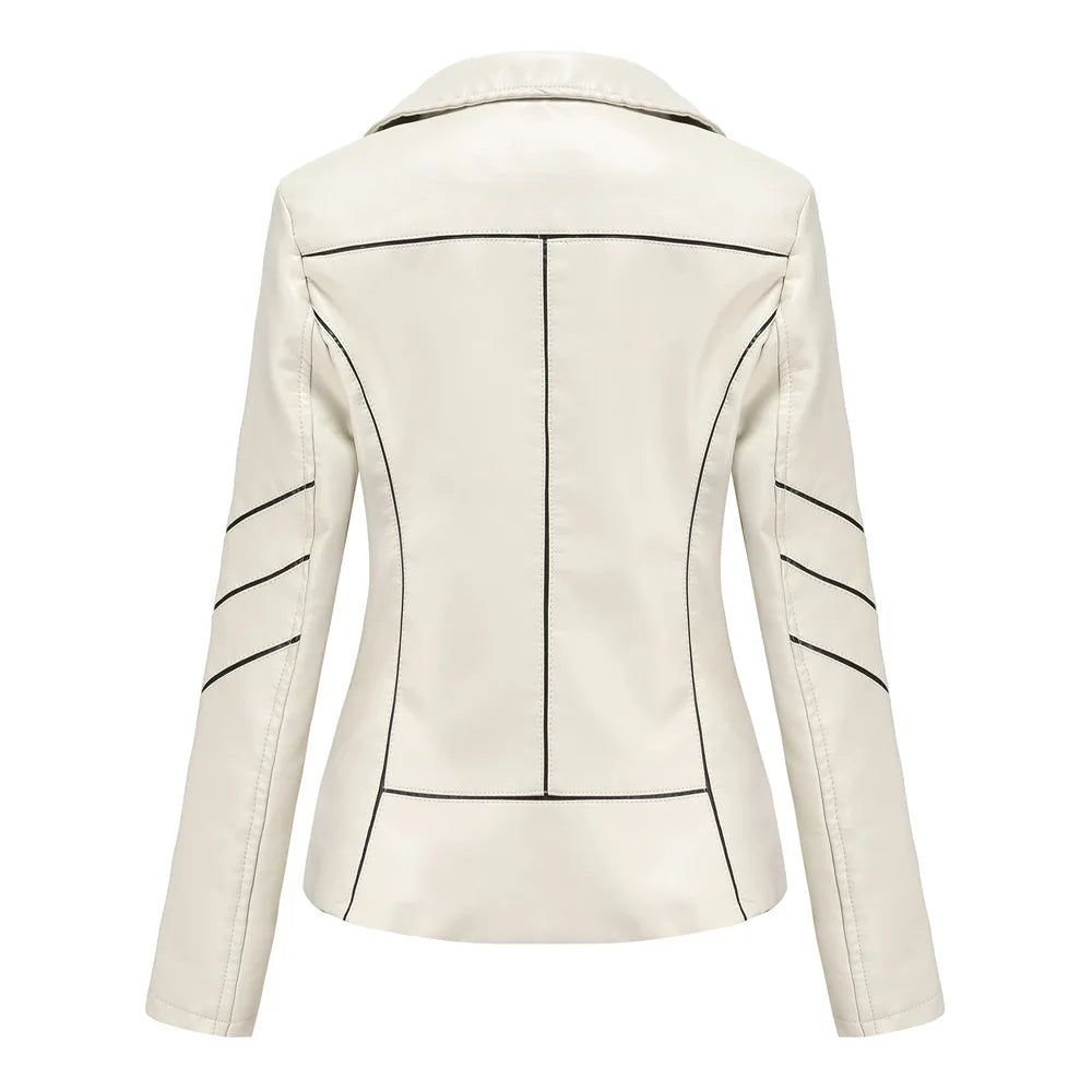 Women's PU Faux Leather Biker Jacket