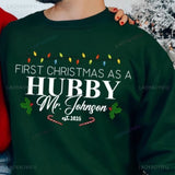 Custom “Our First Christmas as Mr & Mrs” Sweater – Hubby & Wifey Matching Sweatshirts | Newlywed Couple Christmas Gift