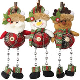 Christmas Tree Decorations – Plush Hanging Ornaments | Santa Claus, Snowman & Reindeer Holiday Party Home Décor